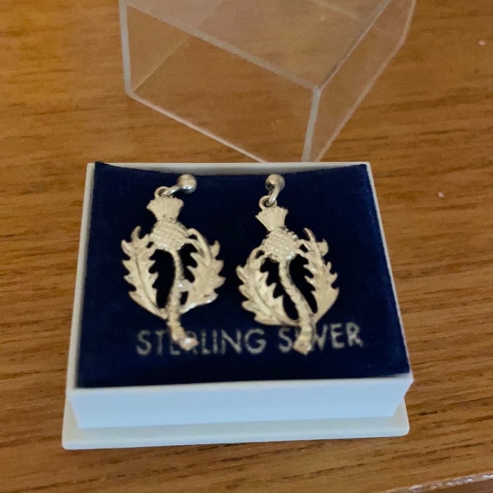 Silver Celtic earrings